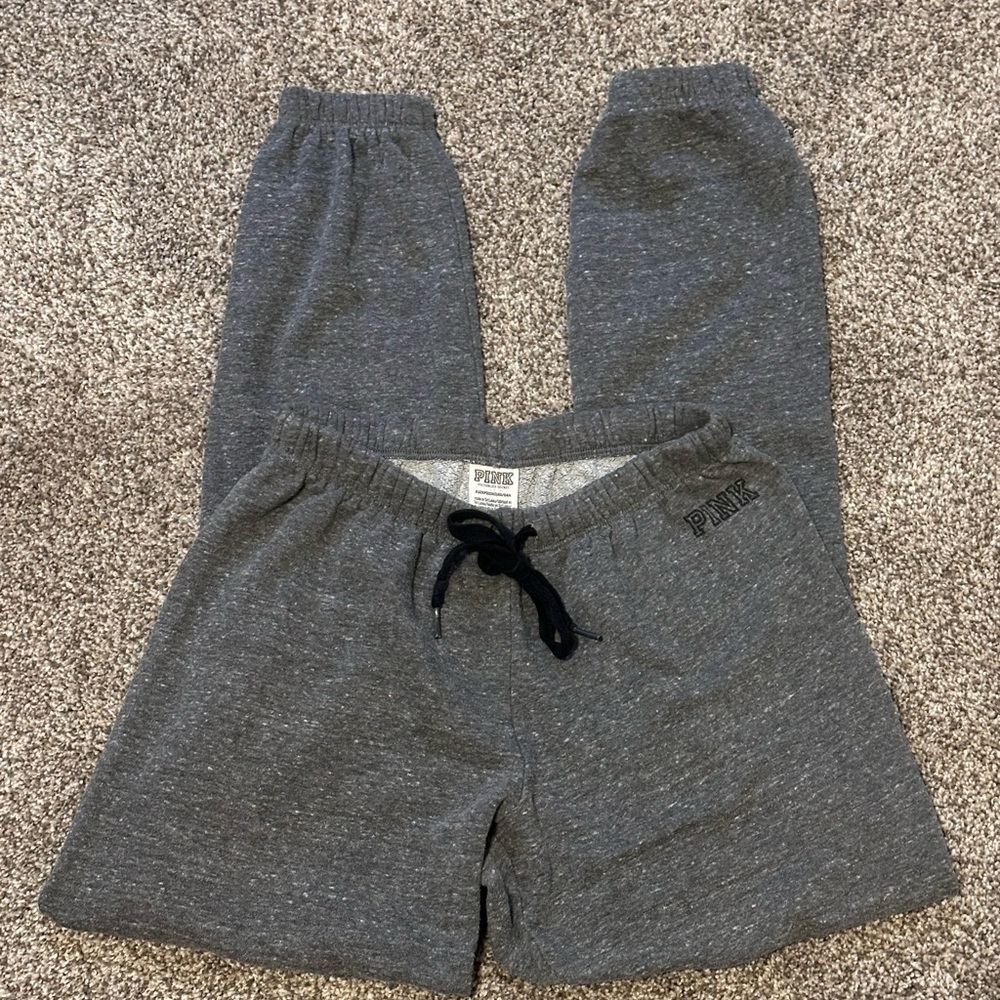 PINK Victoria's Secret Heather Gray Track Joggers